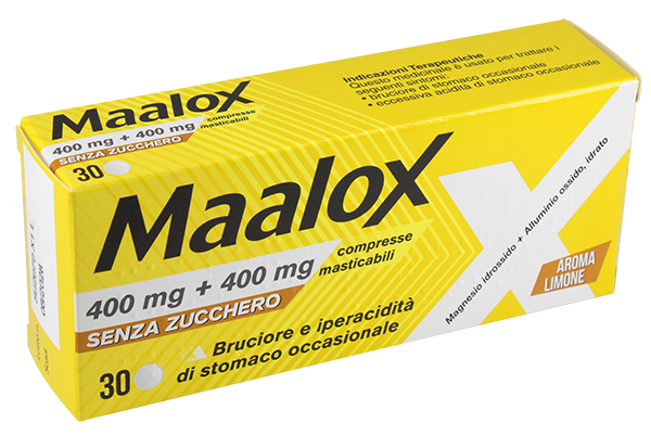 MAALOX*30CPR MAST 400MG+400MG - farmacia187.it