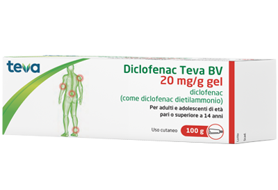 DICLOFENAC TEVA*GEL100G 20MG/G - farmacia187.it