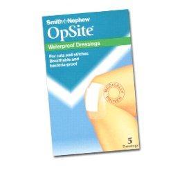 MEDICAZIONE POST OPERATORIA ADESIVA STERILE IN POLIURETANO SEMI PERMEABILE TRASPARENTE CON TAMPONE A BASSA ADERENZA OPSITE POST OP 9,5X8,5CM 5 PEZZI - farmacia187.it