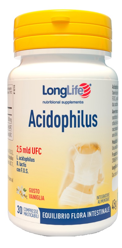 LONGLIFE ACIDOPHILUS 30 COMPRESSE MASTICABILI - farmacia187.it