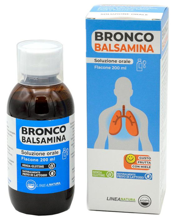 BRONCOBALSAMINA SOLUZIONE ORALE 200 ML GUSTO FRUTTA CON MIELE - farmacia187.it
