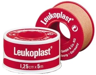 CEROTTO CHIRURGICO PER FISSAGGIO MEDICAZIONI IN ROCCHETTO LEUKOPLAST SUPPORTO VISCOSA COLOR PELLE MASSA ADESIVA CAUCCIU' OSSIDO DI ZINCO 1,25X500CM MUTUABILE - farmacia187.it