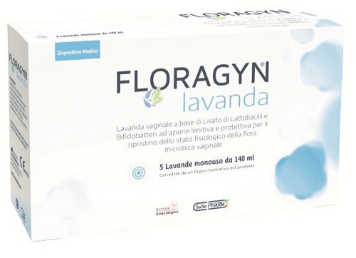 LAVANDA VAGINALE A BASE DI LATTOBACILLI LISATI FLORAGYN LAVANDA 140ML 5FLACONI - farmacia187.it