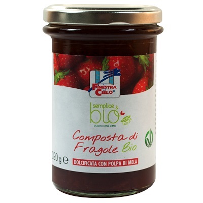 COMPOSTA DI FRAGOLE CON POLPA DI MELA BIO 320 G - farmacia187.it