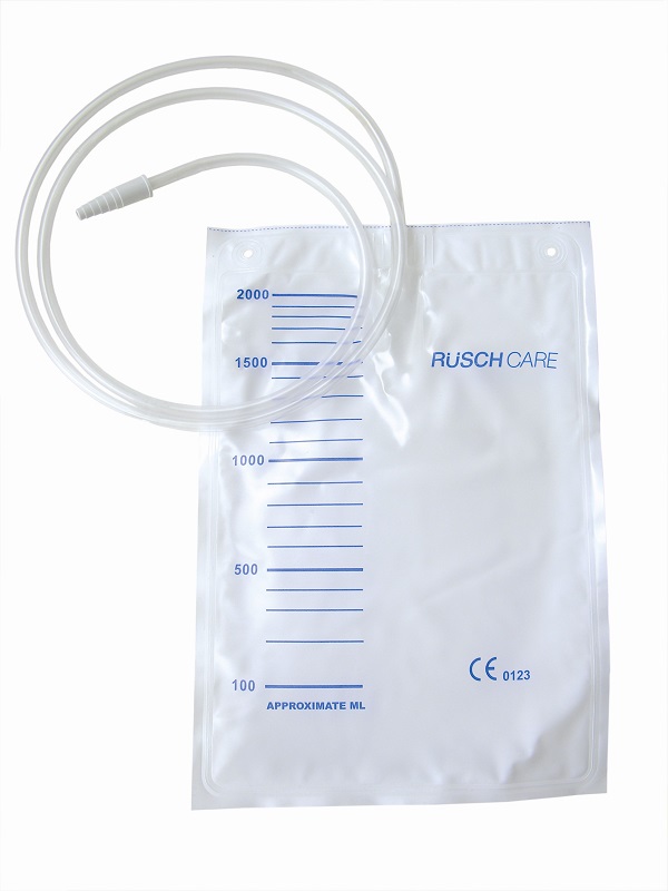 SACCA DI RACCOLTA URINA DA LETTO MONOUSO NON STERILE CAPACITA' 2000 ML CON TUBO DI RACCORDO LUNGHEZZA 130 CM DIAMETRO 5X7 MM VALVOLA DI NON RITORNO 1 GANCIO 30 PEZZI - farmacia187.it