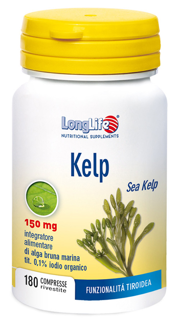 LONGLIFE KELP ALGA BRUNA 180 COMPRESSE - farmacia187.it