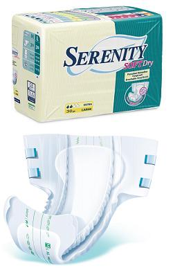 PANNOLONE PER INCONTINENZA SERENITY SOFTDRY FORMATO EXTRA TAGLIA LARGE 30 PEZZI - farmacia187.it