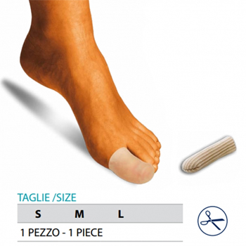 ORIONE OK PED G105 CAPPUCCIO PROTEGGI DITA GEL POLIMERO RIVESTITO TESSUTO S 1 PEZZO - farmacia187.it