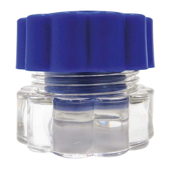 FRANTUMAPILLOLE IN ABS A 2 SCOMPARTI BASE TRASPARENTE COPERCHIO BLU DIMENSIONI 5,4X3,3X4,7 CM - farmacia187.it