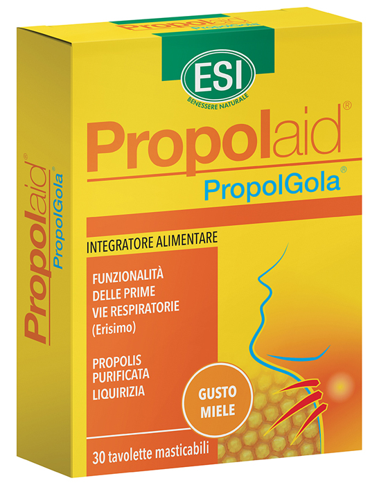 ESI PROPOLAID TAVOLETTE GOLA MIELE 30 TAVOLETTE - farmacia187.it