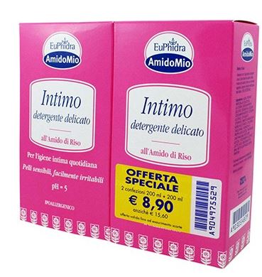 EUPHIDRA ABBINATA INTIMO DETERGENTE DELICATO 200 ML + 200 ML - farmacia187.it