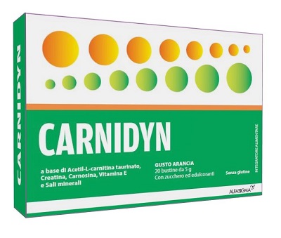 CARNIDYN 20 BUSTINE DA 5 G GUSTO ARANCIA - farmacia187.it