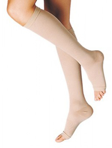 GAMBALETTO TERAPEUTICO DUALSAN A COMPRESSIONE DECRESCENTE KKL1 PUNTA APERTA BEIGE UNISEX 5 1 PAIO - farmacia187.it