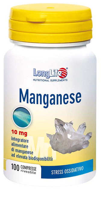 LONGLIFE MANGANESE 10 MG 100 COMPRESSE - farmacia187.it