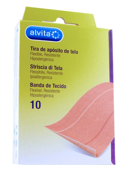 CEROTTO IN STRISCIA DI TELA ALVITA 10 X 6 CM 10 PEZZI - farmacia187.it