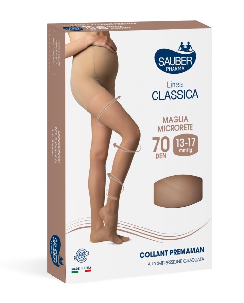 SAUBER COLLANT PREMAMAN 140 DENARI MAGLIA MICRORETE NEUTRO BEIGE 4 LINEA CLASSICA - farmacia187.it