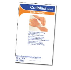MEDICAZIONE CUTIPLAST STERIL ADESIVA SUPPORTO IN TNT ADESIVO POLIACRILATO IPOLLERGENICO TAMPONE NON ADERENTE 7,2X5 CM 5 PEZZI - farmacia187.it