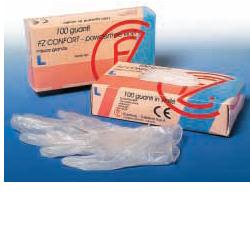 GUANTO IN VINILE CONFORT MISURA EXTRA LARGE ANTIADERENTE BIOCOMPATIBILE UTILIZZABILE ANCHE A CONTATTO CON SOSTANZE ALIMENTARI 100 PEZZI SENZA POLVERE - farmacia187.it