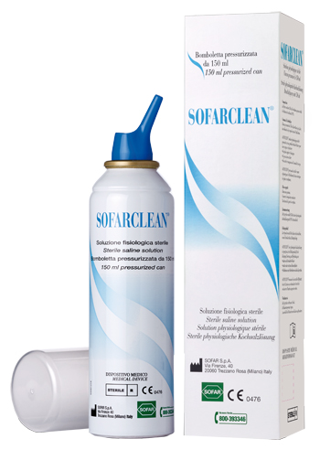 SOLUZIONE FISIOLOGICA SOFARCLEAN 150ML IN BOMBOLETTA PRESSURIZZATA - farmacia187.it