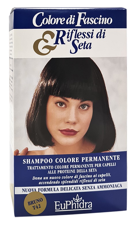 EUPHIDRA COLORE DI FASCINO & RIFLESSI DI SETA SHAMPOO COLORE PERMANENTE 42 BRUNO 120 ML - farmacia187.it