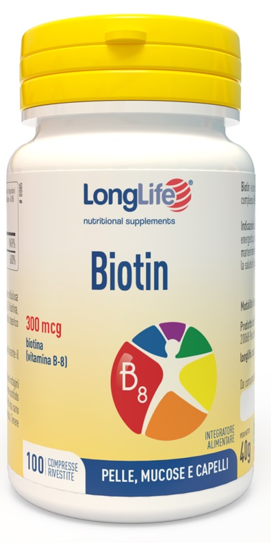 LONGLIFE BIOTIN 300 100 COMPRESSE RIVESTITE - farmacia187.it