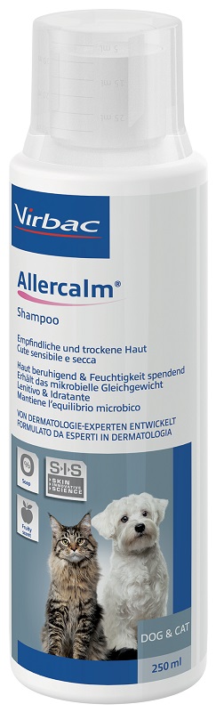 ALLERCALM SHAMPOO CUTE SENSIBILE E SECCA CANI E GATTI 250 ML - farmacia187.it