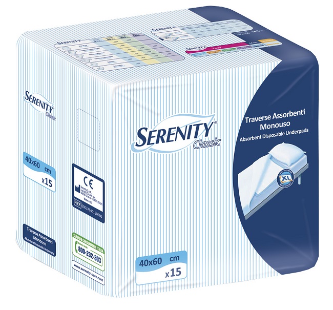 TRAVERSA SALVAMATERASSO SERENITYCLASSIC  XL MISURA 60X90CM 30 PEZZI - farmacia187.it