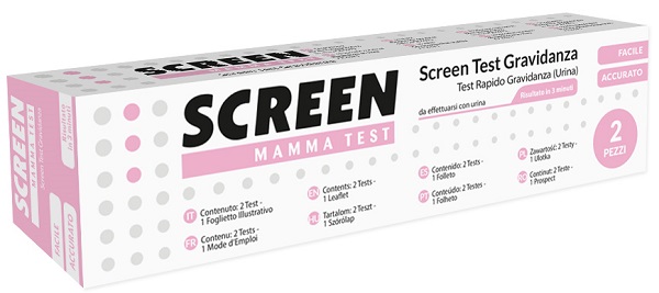 SCREEN TEST ORMONE HCG GRAVIDANZA NELL'URINA SCREEN TEST HCG 2 PEZZI - farmacia187.it