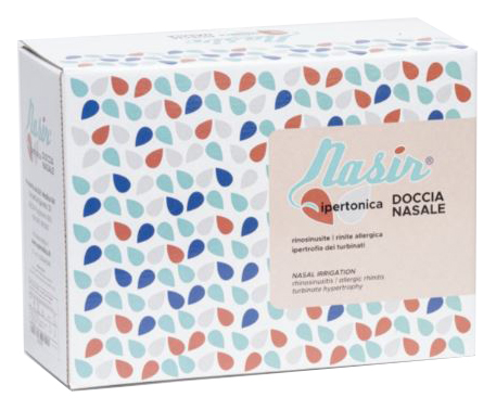 NASIR LAVAGGIO NASALE SOLUZIONE IPERTONICA KIT COMPOSTO DA 3 SACCHE 250 ML + 3 BLISTER - farmacia187.it