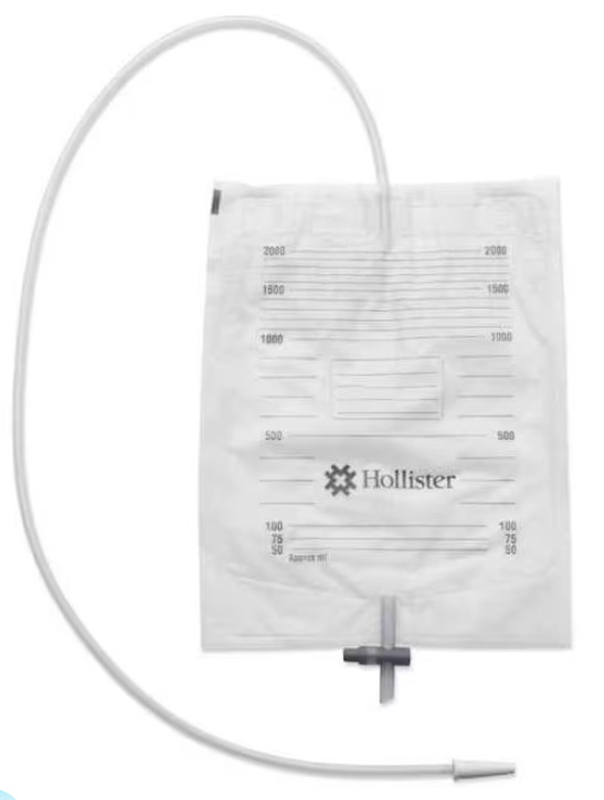 SACCA URINA DA LETTO STANDARD MONOUSO HOLLISTER LUNGHEZZA TUBO 90CM CAPACITA' 2L GRADUATA 30 PEZZI - farmacia187.it