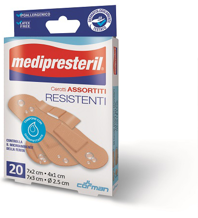 CEROTTI ASSORTITI MEDIPRESTERIL RESISTENTI 20 PEZZI - farmacia187.it