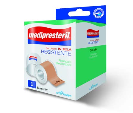 CEROTTO IN ROCCHETTO MEDIPRESTERIL IN TELA RESISTENTE 5X500CM - farmacia187.it