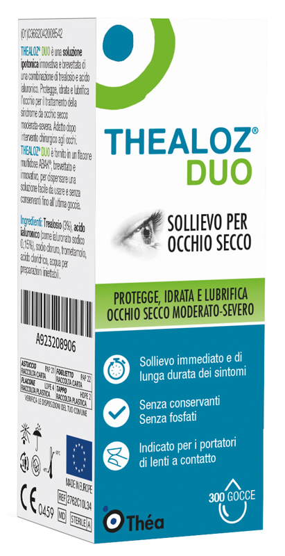 THEALOZ DUO SOLUZIONE OCULARE FLACONE 10 ML - farmacia187.it