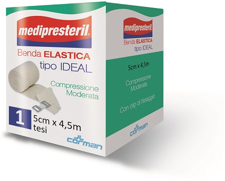 BENDA ELASTICA MEDIPRESTERIL IDEAL COMPRESSIONE MODERATA M4,5X5CM TESI - farmacia187.it