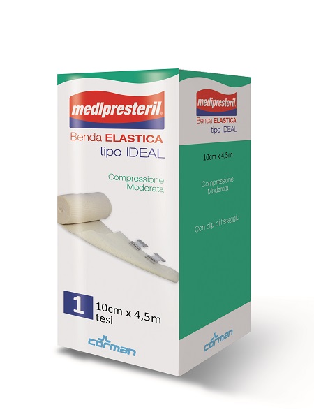 BENDA ELASTICA MEDIPRESTERIL IDEAL COMPRESSIONE MODERATA M4,5X10CM TESI - farmacia187.it