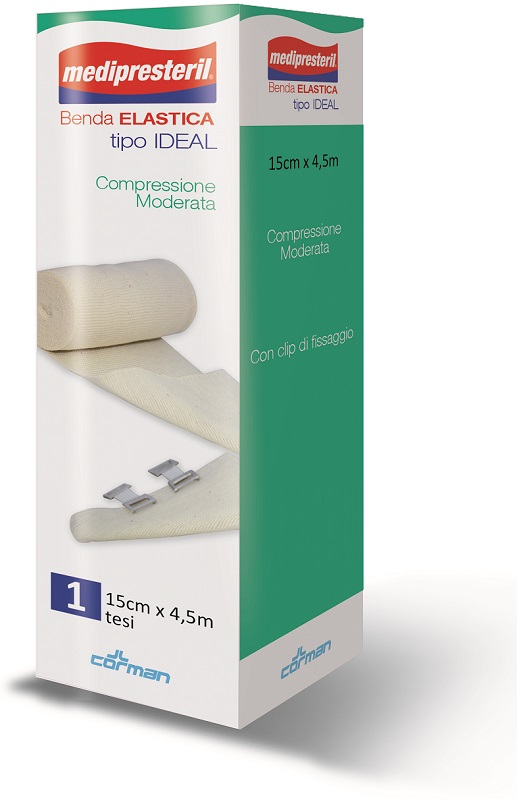 BENDA ELASTICA MEDIPRESTERIL IDEAL CM15X45MT - farmacia187.it