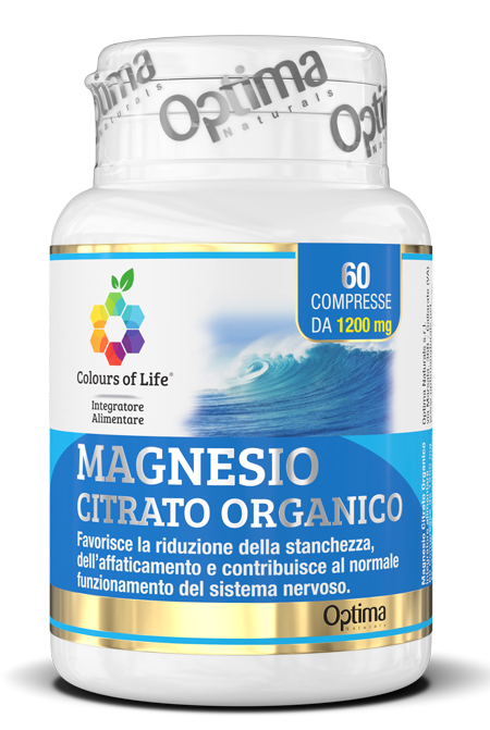 COLOURS OF LIFE MAGNESIO CITRATO ORGANICO 60 COMPRESSE 1200 MG - farmacia187.it