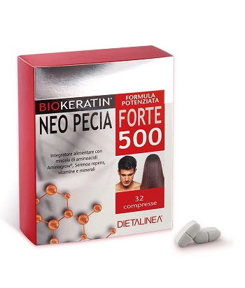 DIETALINEA BIOKERATIN NEO PECIA FORTE 500 32 COMPRESSE 4 BLISTER IN ASTUCCIO 48 G - farmacia187.it