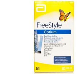 STRISCE MISURAZIONE GLICEMIA FREESTYLE OPTIUM TEST STRIPS 50 PEZZI SENZA CALIBRAZIONE - farmacia187.it