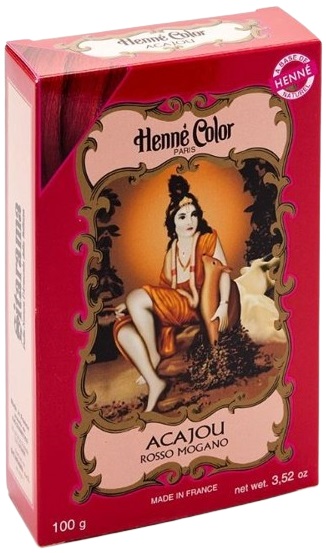 POLVERE HENNE ACAJOU ROSSO MOGANO HENNE COLOR POLVERE VEGETALE COLORANTE RIFLESSANTE 100 G - farmacia187.it