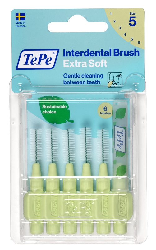 TEPE SCOVOLINO XSOFT VERDE 0,8MM 6 PEZZI - farmacia187.it