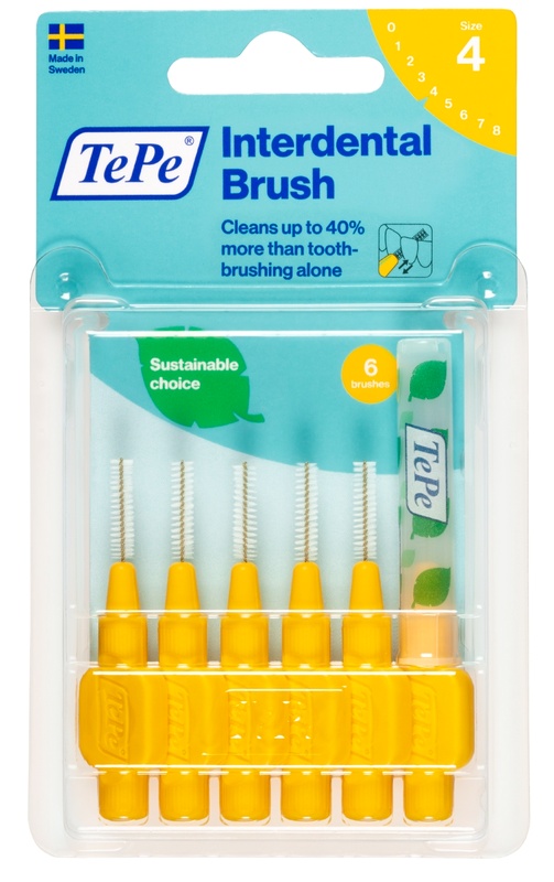 TEPE SCOVOLINO GIALLO 0,7 MM 6 PEZZI - farmacia187.it