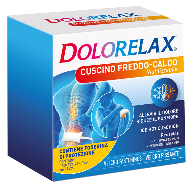 DOLORELAX ICE HOT CUSCINO RIUTILIZZABILE CON VELCRO FISSANTE 11X26 CM - farmacia187.it