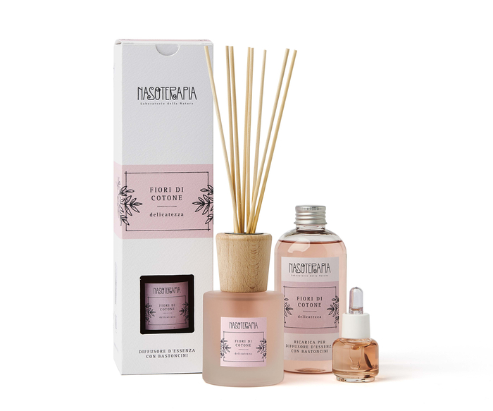 DIFFUSORE BASTONCINI FIORI DI COTONE 100 ML - farmacia187.it