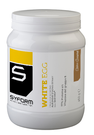 WHITE EGG INTEGRATORE IN POLVERE AL GUSTO DI CREME CARAMEL 450 G - farmacia187.it