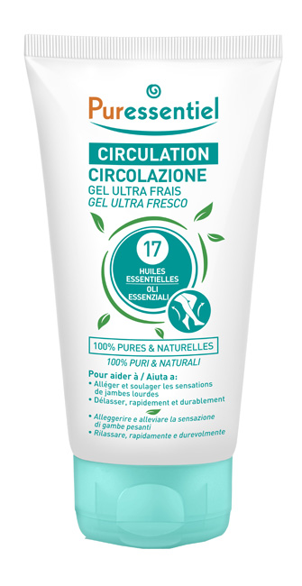 PURESSENTIEL GEL ULTRA FRESCO CIRCOLAZIONE 17 OLI ESSENZIALI 125 ML - farmacia187.it
