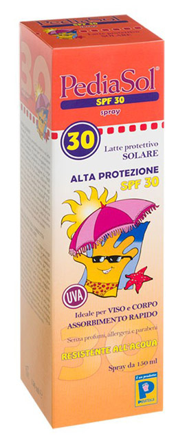 PEDIASOL SPF 30 LATTE SOLARE SPRAY 150 ML - farmacia187.it