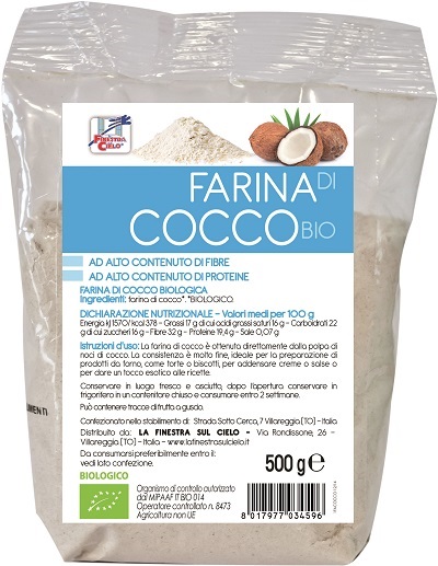 FSC FARINA DI COCCO BIO AD ALTO CONTENUTO DI FIBRA 500 G - farmacia187.it