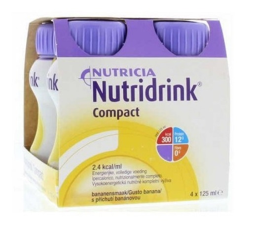NUTRICIA NUTRIDRINK COMPACT GUSTO BANANA 4 BOTTIGLIE DA 125 ML - farmacia187.it