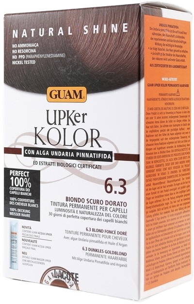 GUAM UPKER KOLOR TINTA CAPELLI 6,3 BIONDO SCURO DORATO CON ALGA UNDARIA PINNATIFIDA - farmacia187.it